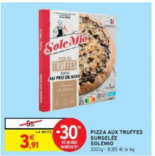 pizza aux truffes surgelée solemio