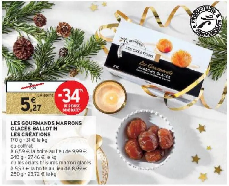 les gourmands marrons glacés ballotin les créations