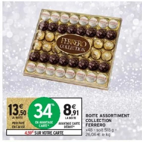 boite assortiment collection ferrero