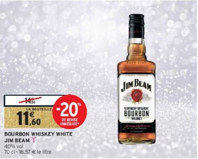 BOURBON WHISKEY WHITE JIM BEAM