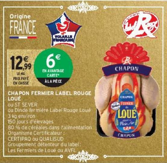 CHAPON FERMIER LABEL ROUGE LOUÉ