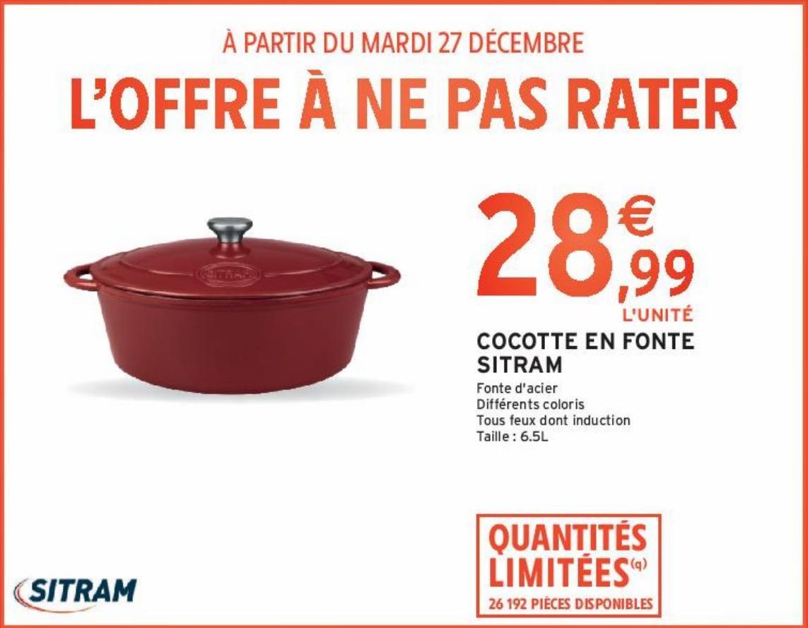 COCOTTE EN FONTE SITRAM