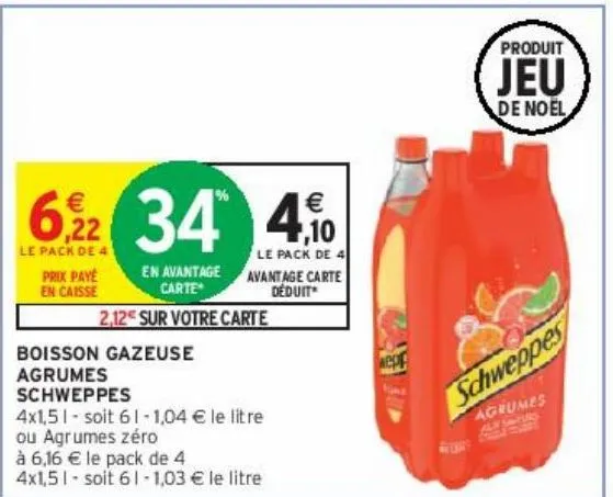 boisson gazeuse agrumes schweppes