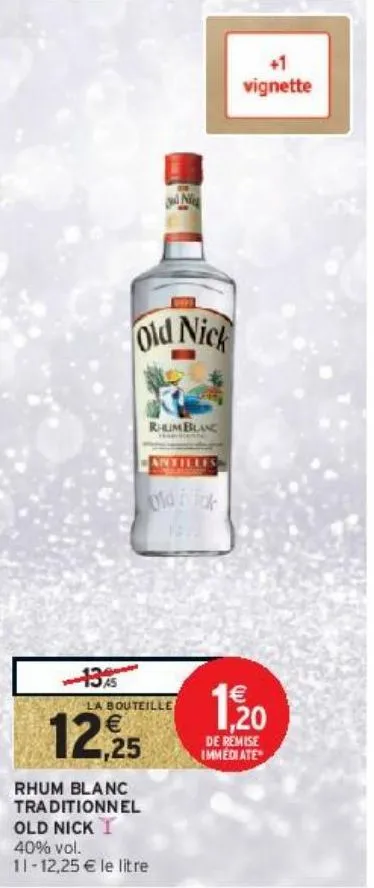 rhum blanc traditionnel old nick