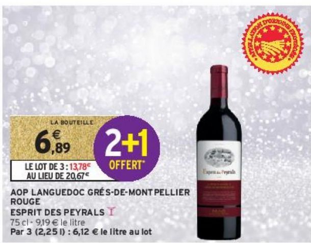 AOP LANGUEDOC GRÉS-DE-MONTPELLIER ROUGE ESPRIT DES PEYRALS