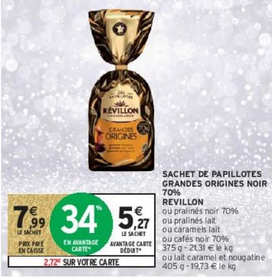 SACHET DE PAPILLOTES GRANDES ORIGINES NOIR 70% REVILLON