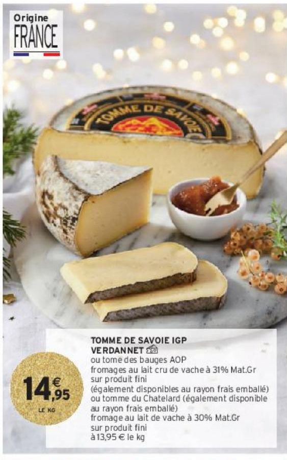 TOMME DE SAVOIE IGP VERDANNET