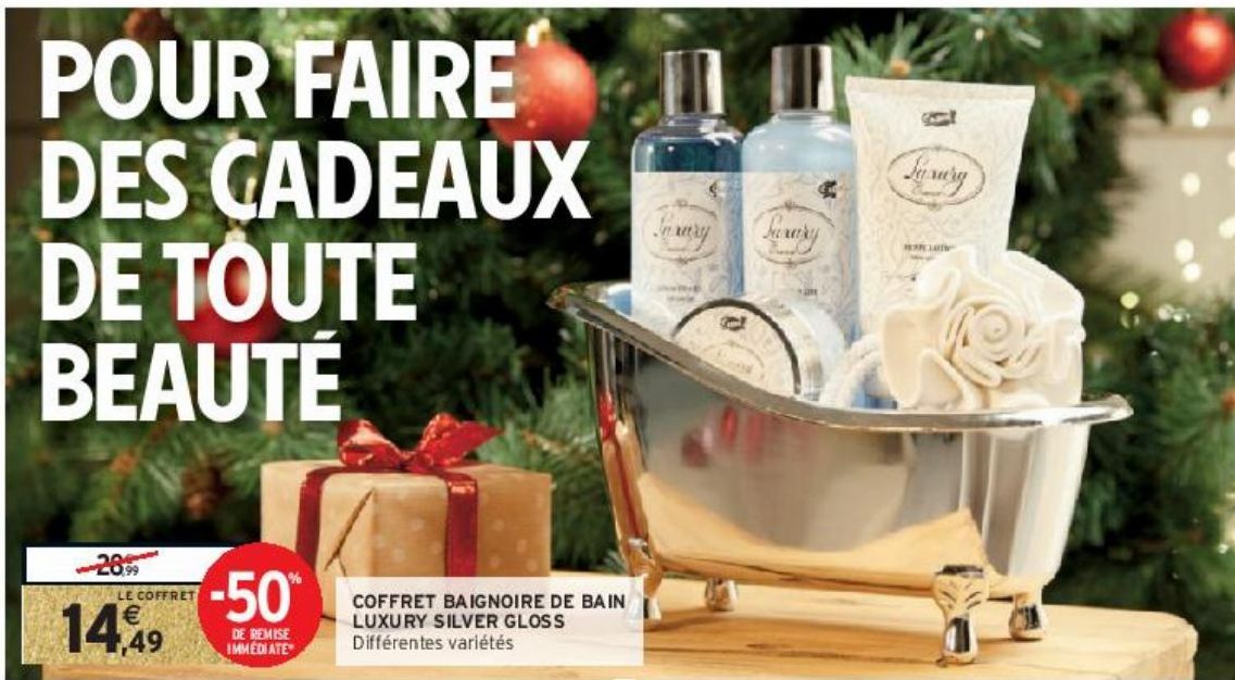 COFFRET BAIGNOIRE DE BAIN LUXURY SILVER GLOSS