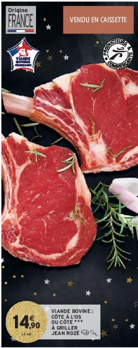 viande bovine : côte à l'os ou côte à griller jean rozé