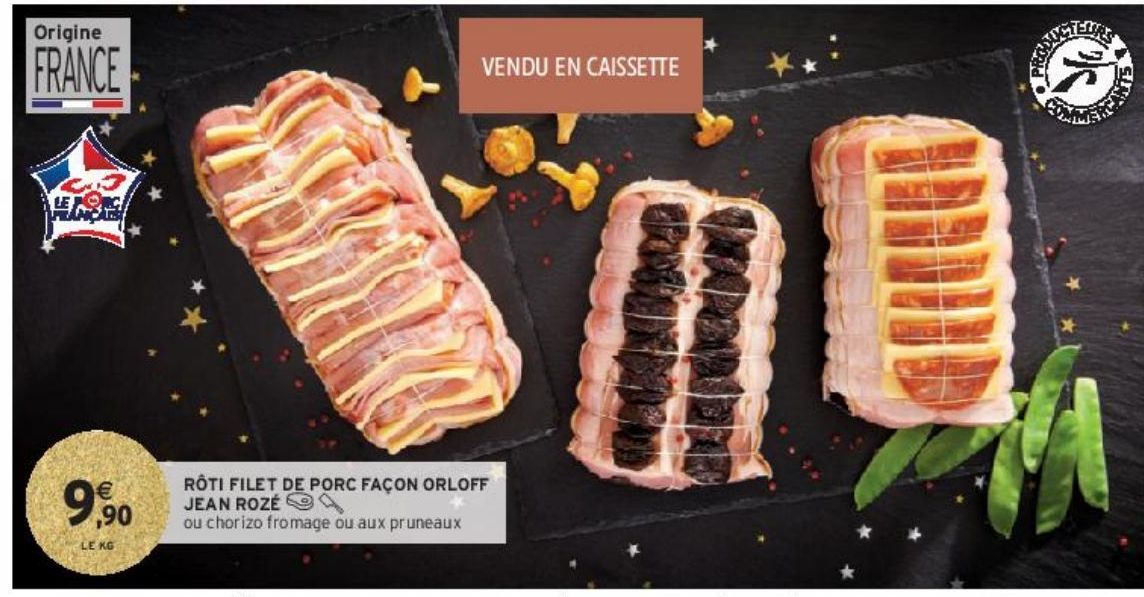 RÔTI FILET DE PORC FAÇON ORLOFF JEAN ROZÉ