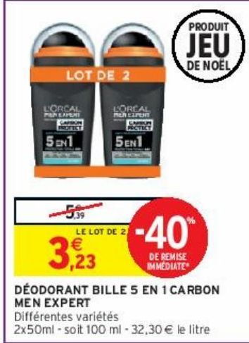 DÉODORANT BILLE 5 EN 1 CARBON MEN EXPERT