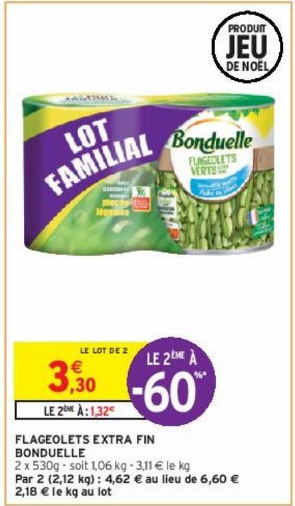 FLAGEOLETS EXTRA FIN BONDUELLE