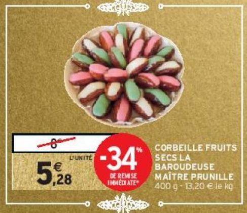 CORBEILLE FRUITS SECS LA BAROUDEUSE MAÎTRE PRUNILLE