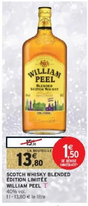 scotch whisky blended édition limitée william peel