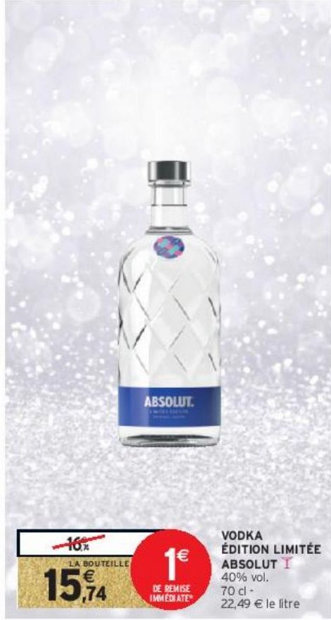 VODKA ÉDITION LIMITÉE ABSOLUT