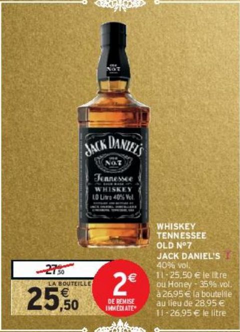 WHISKEY TENNESSEE OLD N°7 JACK DANIEL'S