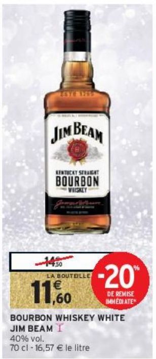 BOURBON WHISKEY WHITE JIM BEAM