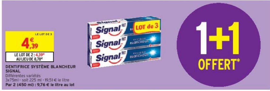 DENTIFRACE SYSTÉME BLANCHEUR SIGNAL