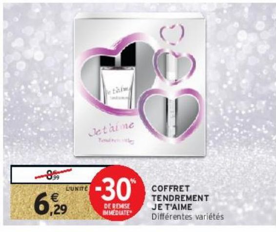 COFFRET TENDREMENT JE T'AIME 