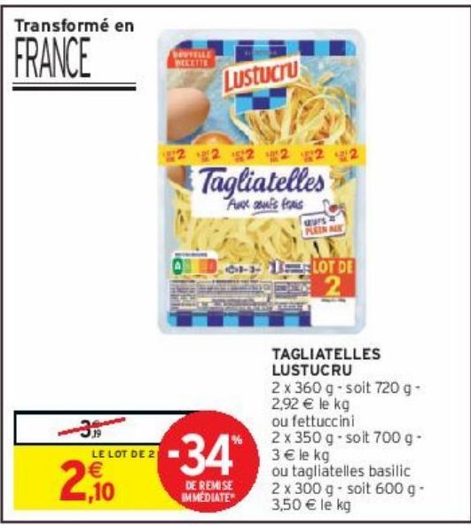 TAGLIATELLES LUSTUCRU