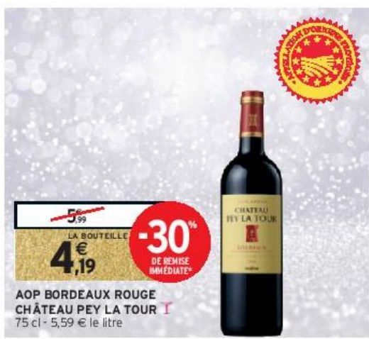 AOP BORDEAUX ROUGE CHÂTEAU PEY LA TOUR