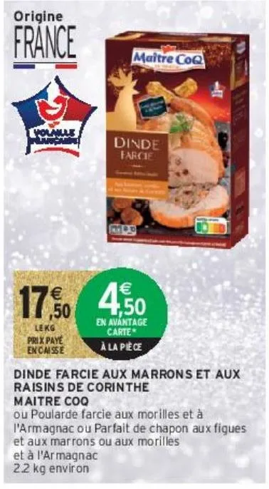 dinde farcie aux marrons et aux raisins de corinthe maitre coq