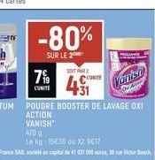 FraSA,  7%⁹9  L'UNITE  -80%  SUR LE 2  SOIT PAR  4⁹  L'UNITÉ  www  PROLON  Vanish  OnA 