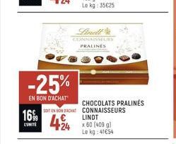 chocolats Lindt