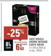 café moulu Carte noire