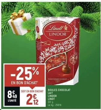 lait lindt