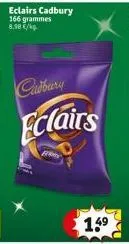 cadbury  eclairs  14⁹ 
