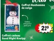 snowy  coffret cadeau good night kneipp  coffret bonhomme de neige  cadeau mont  petit prix  2⁹⁹ 