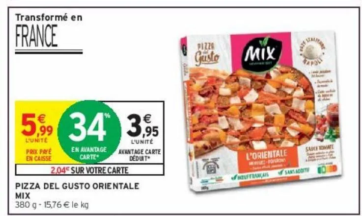 pizza del gusto orientale mix 