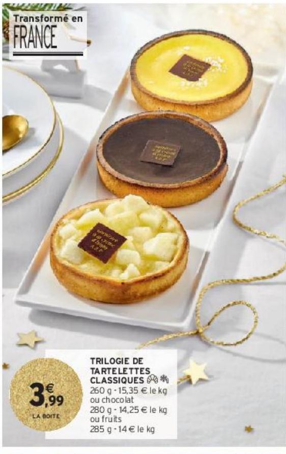 TRILOGIE DE TARTELETTES CLASSIQUES ∏ Ω 