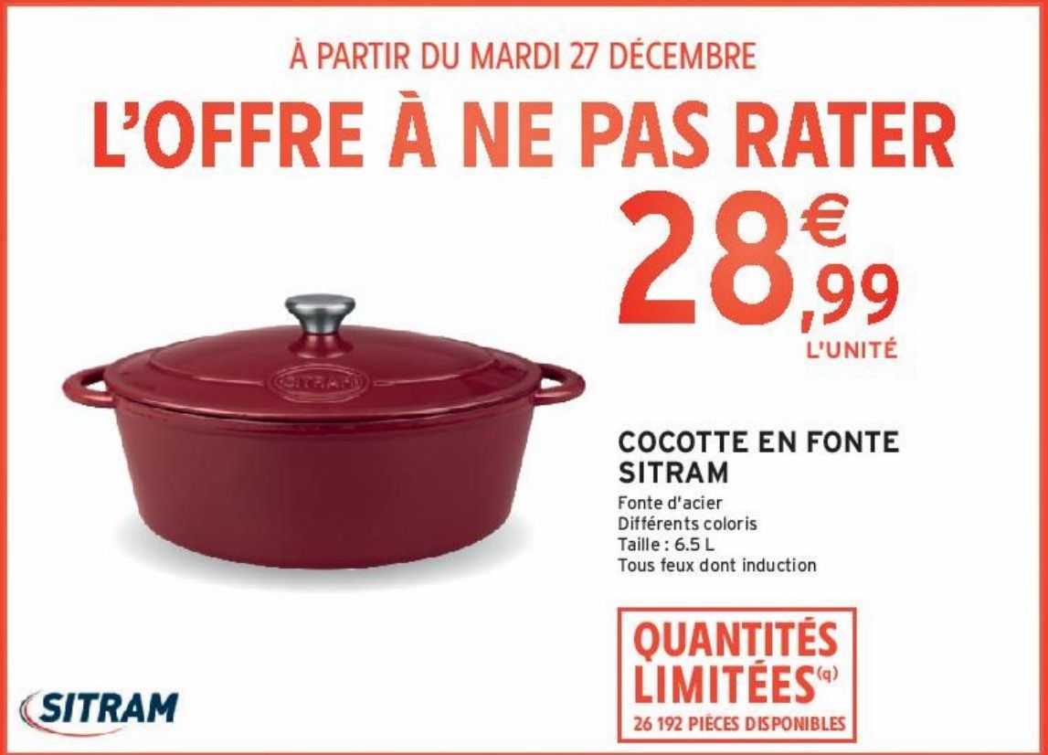 COCOTTE EN FONTE SITRAM 