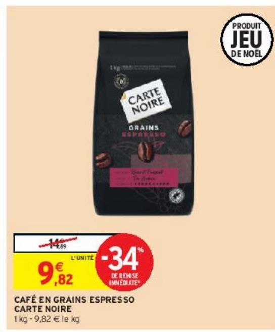 CAFÉ EN GRAINS ESPRESSO CARTE NOIRE