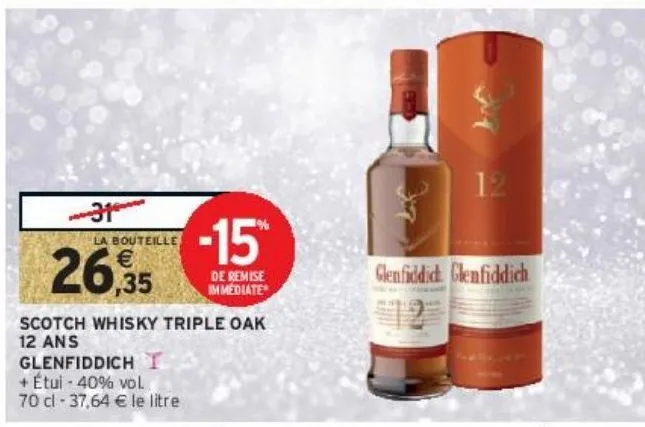 scotch whisky triple oak 12 ans glenfiddich