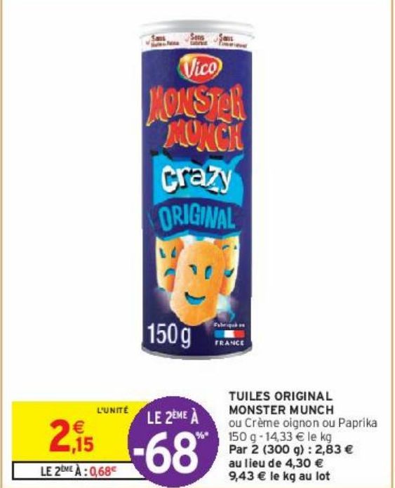 TUILES ORIGINAL MONSTER MUNCH