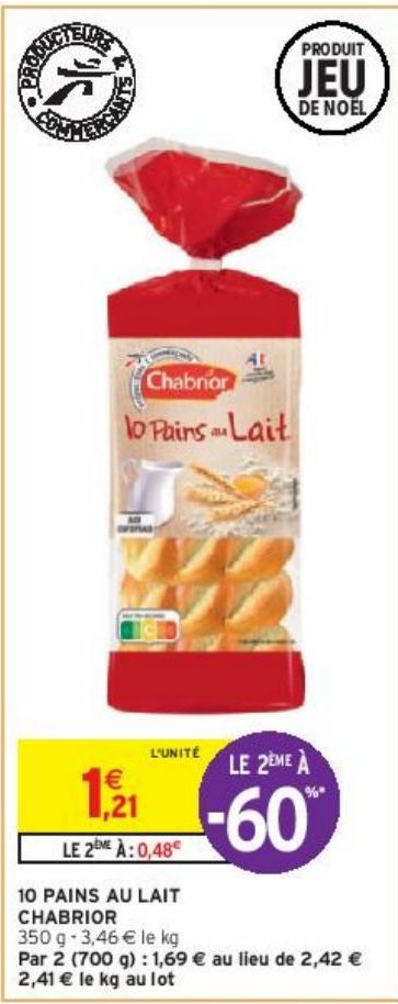 10 PAINS AU LAIT CHABRIOR