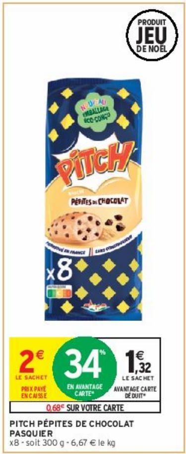 PITCH PÉPITES DE CHOCOLAT PASQUIER