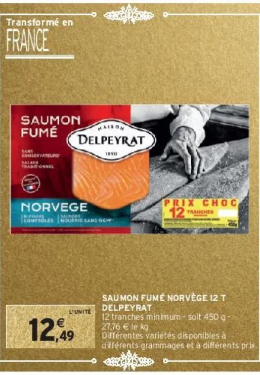 saumon fumé norvège 12 t delpeyrat