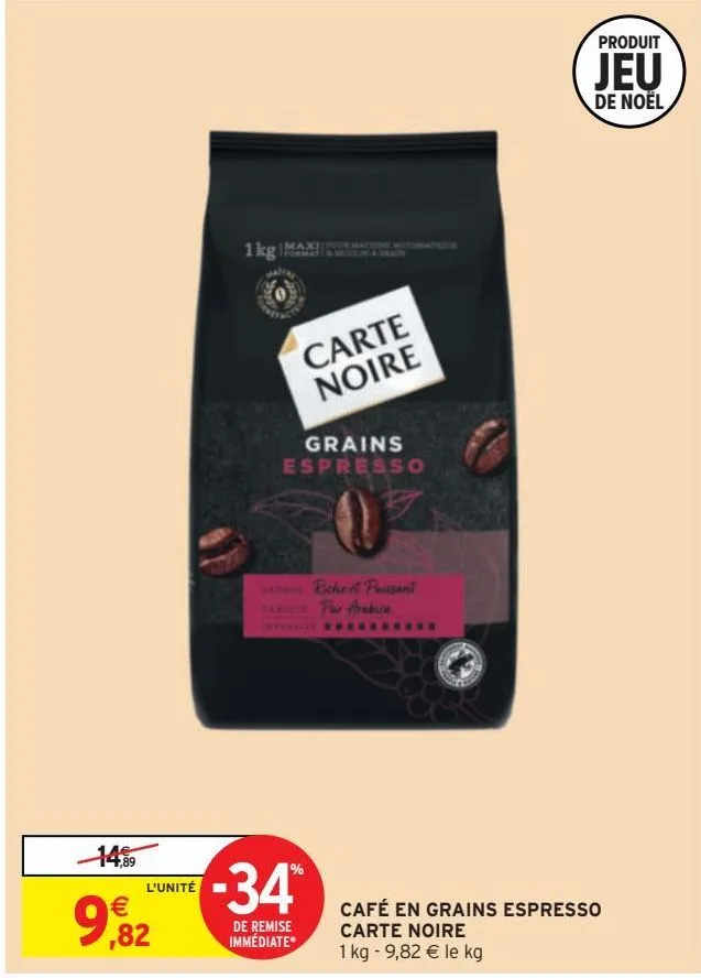 café en grains espresso carte noire