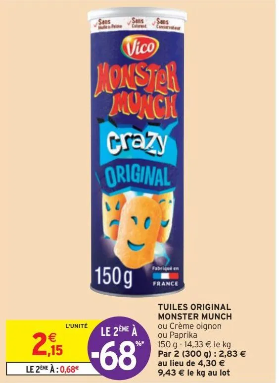 tuiles original monster munch