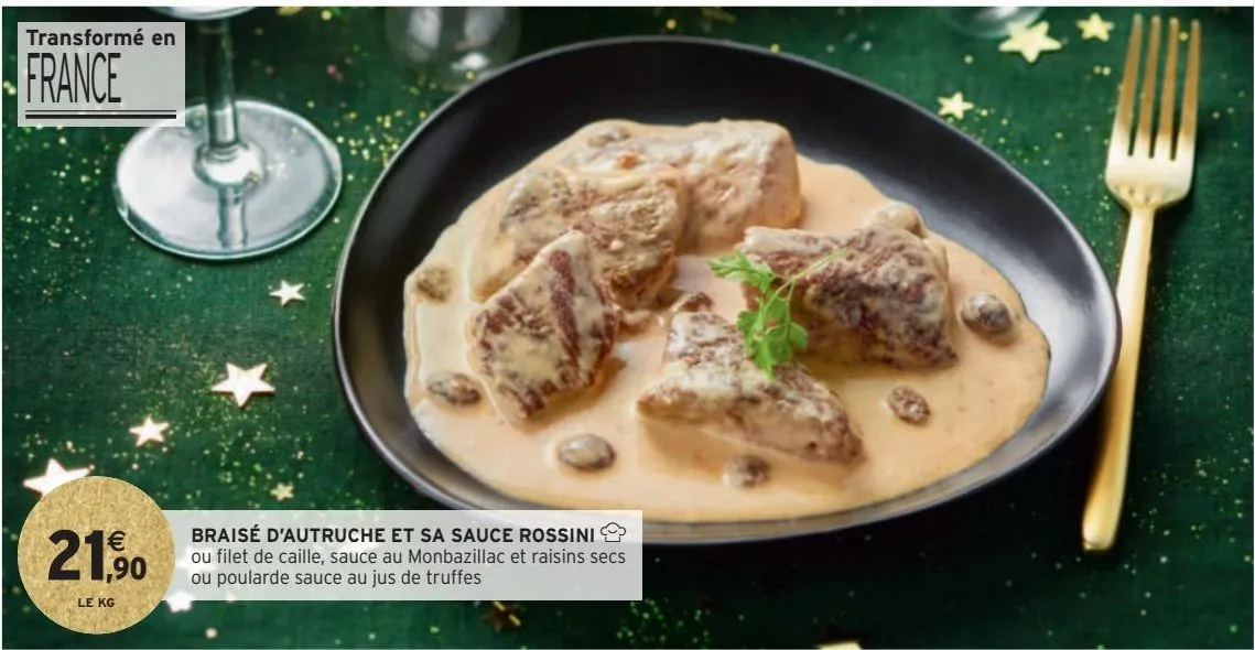 braisé d’autruche et sa sauce rossini 