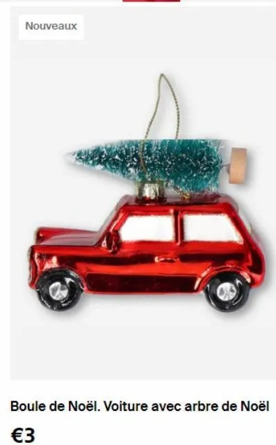 nouveaux  boule de noël. voiture avec arbre de noël  €3 