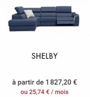 SHELBY  à partir de 1827,20 €  ou 25,74 € / mois  