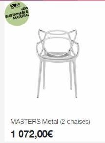 NEW  SUSTAINABLE MATERIAL  [  MASTERS Metal (2 chaises) 1 072,00€ 