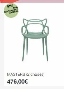 new  sustainable material  i  masters (2 chaises) 476,00€ 
