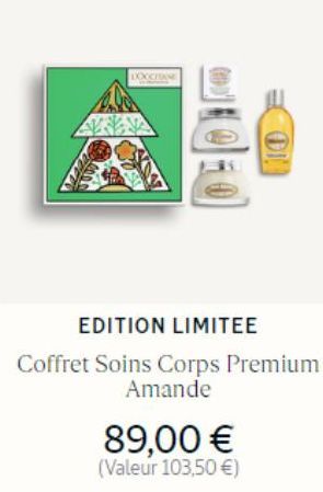 LOOCHANE  OL  EDITION LIMITEE  Coffret Soins Corps Premium Amande  89,00 €  (Valeur 103,50 €) 