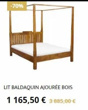 -70%  lit baldaquin ajourée bois  1 165,50 € 3-885,00 € 